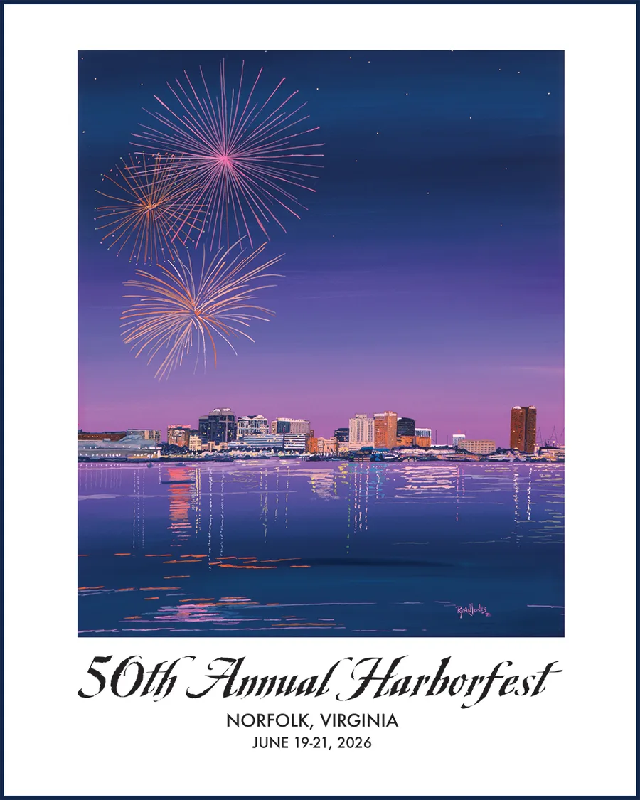 HarborFest 2026 official poster by Ryan Jones, courtesy Norfolk Festevents